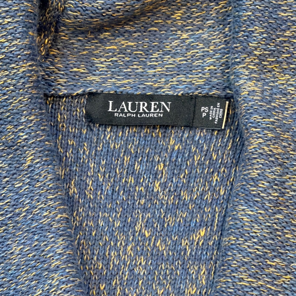 Lauren Ralph Lauren Striped Belted Cotton Blend Cardigan Southwestern Boho - Picture 10 of 13
